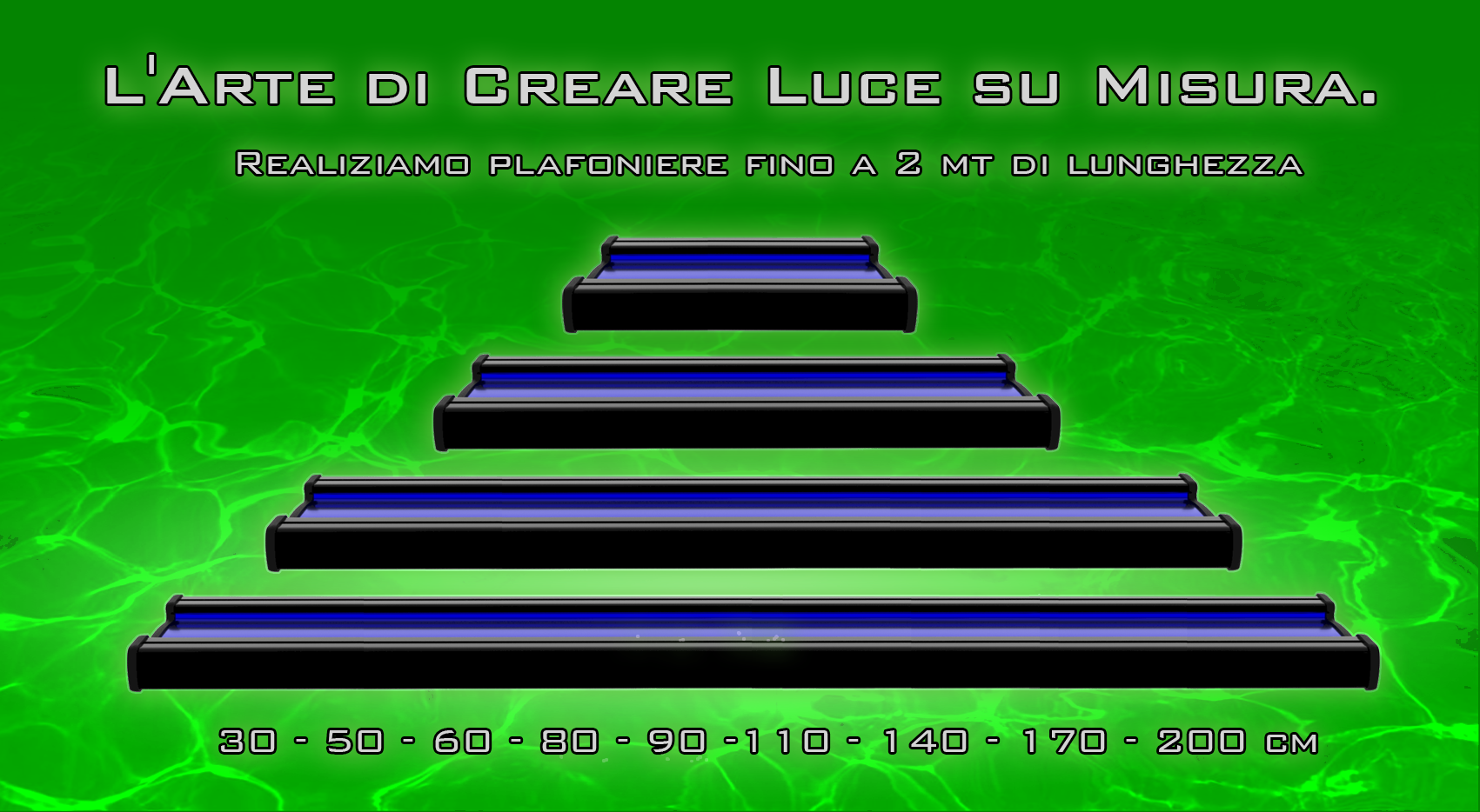 plafoniera led su misura