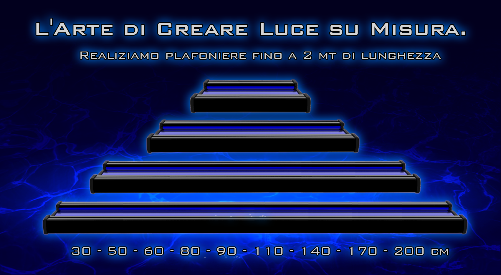 plafoniera led su misura